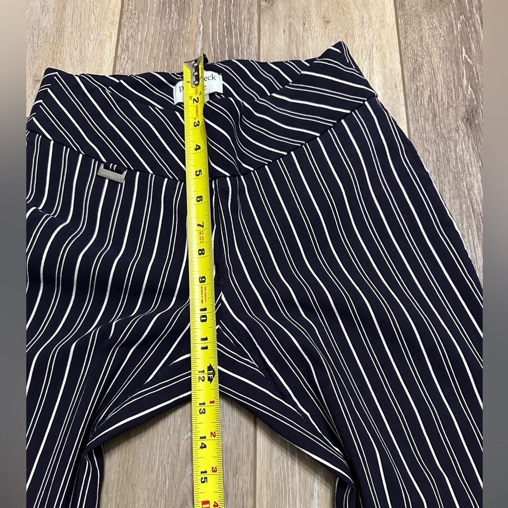 🛍️NWOT. Peck & Peck petite black with white striped stretch pants Size 4P - Picture 2 of 9